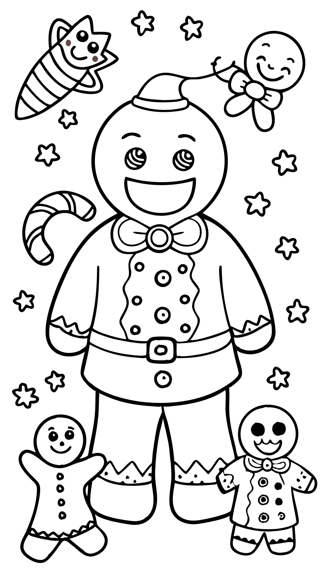 Páginas para colorear de Gingerbread People